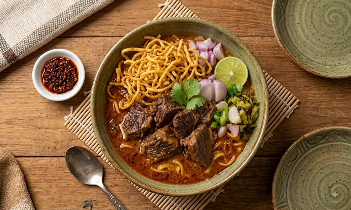 ข้าวซอยเนื้อ - Khao Soi Beef